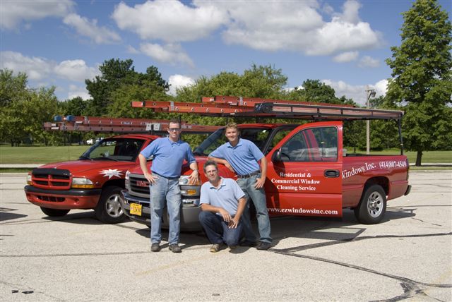 EZ Window Cleaning Truck and employees - mission statement