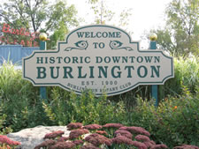 Welcome to Burlington sign